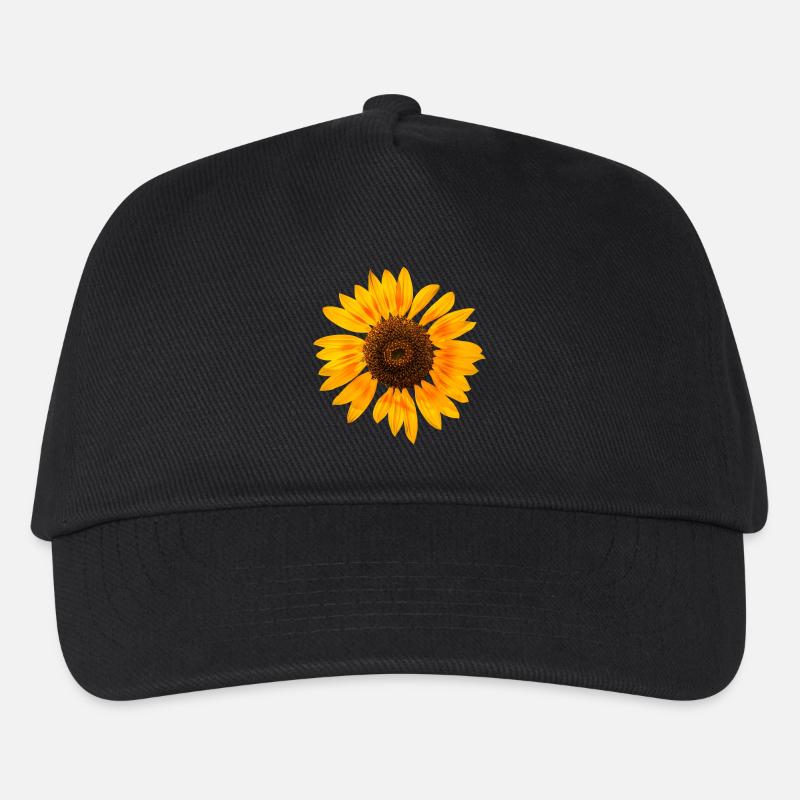 Sonnenblume - Kinder Basecap - Schwarz