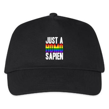 Just A Homo Sapien LGBT Geschenkidee - Kinder Basecap - Schwarz - Vorne