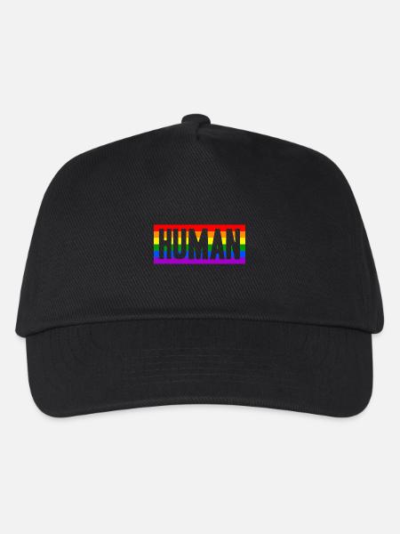 Human Mensch Regenbogen Geschenkidee - Kinder Basecap - Schwarz