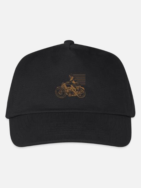 motocyclette vintage - moto vintage - Casquette de baseball Enfant - noir