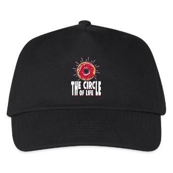 Cool donut shirt 'the circle of life' - Kids’ Baseball Cap - black - Front