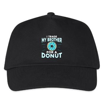 Chemise fraîche de partie de beignet «je échange mon frère ...» - Casquette de baseball Enfant - noir - Devant