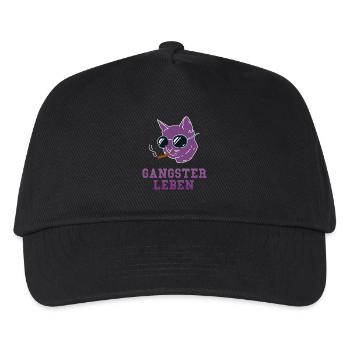 Gangster Cat - Kinder Basecap - Schwarz - Vorne