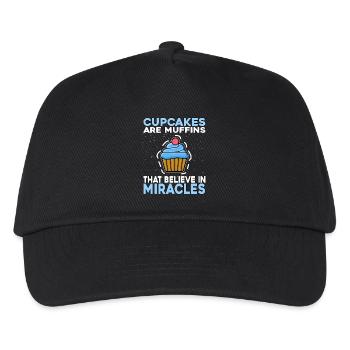 Les cupcakes sont des muffins qui croient aux miracles - Casquette de baseball Enfant - noir - Devant