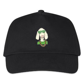 Ziegenhiphop - Ziege - HipHop - Kinder Basecap - Schwarz - Vorne