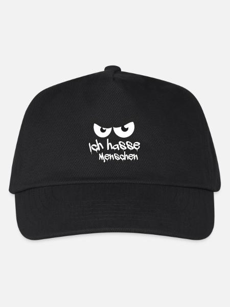 Ich hasse menschen - Kinder Basecap - Schwarz