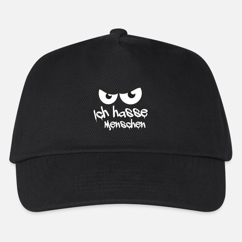 Ich hasse menschen - Kinder Basecap - Schwarz