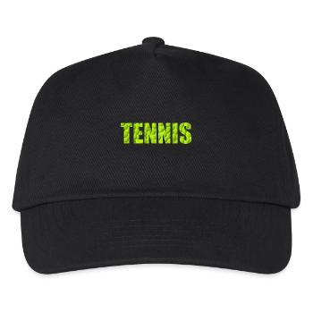 Tennis - Kinder Basecap - Schwarz - Vorne