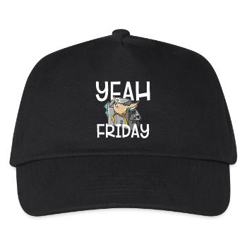 Yeah Friday - finally Friday - Kids’ Baseball Cap - black - Front