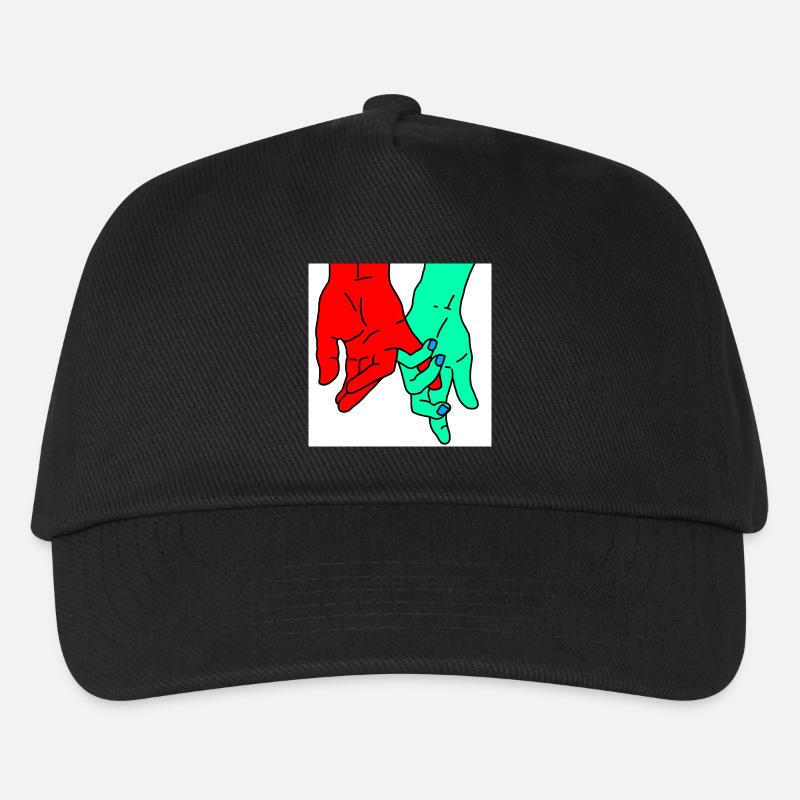 hands red green - Kinder Basecap - Schwarz