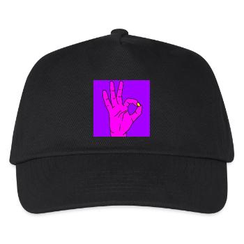 ok pourpre - Casquette de baseball Enfant - noir - Devant