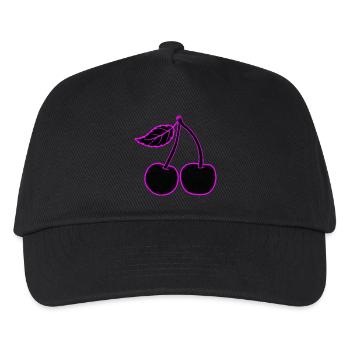 Neon Cherry Pink, subtil ou présent - Casquette de baseball Enfant - noir - Devant