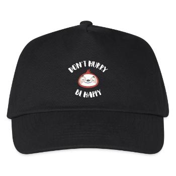 Do not be hurry be happy lazy sloth gift - Kids’ Baseball Cap - black - Front