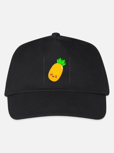 Ananas - Kinder Basecap - Schwarz