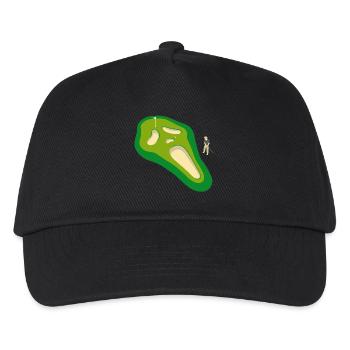 Golf skull - Kids’ Baseball Cap - black - Front