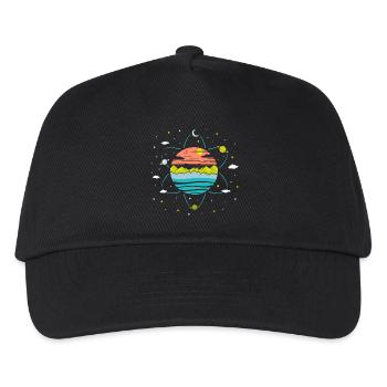 Sommer-Vibes - Sternennacht - Sommer-Parfüm Tshirt - Kinder Basecap - Schwarz - Vorne