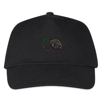 Orange - Kinder Basecap - Schwarz - Vorne