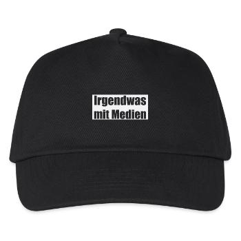 Irgendwas mit Medien - Kinder Basecap - Schwarz - Vorne