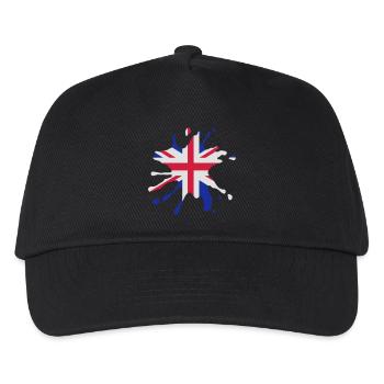 England Union Jack Klecks - Kinder Basecap - Schwarz - Vorne