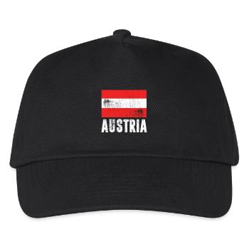 Austria Austria Flag Vintage Retro - Kids’ Baseball Cap - black - Front