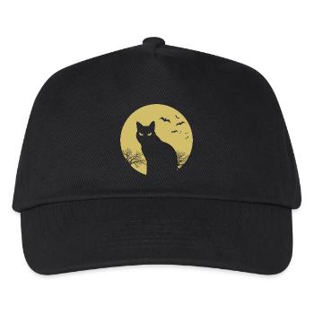 halloween cat moon - Kids’ Baseball Cap - black - Front