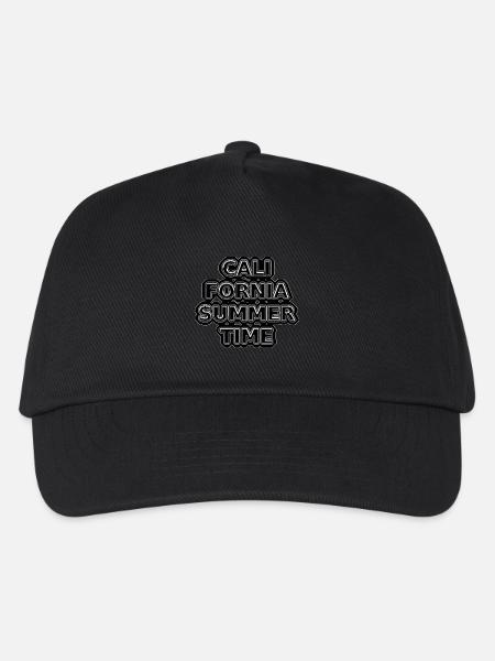 California Summer Time - Kinder Basecap - Schwarz