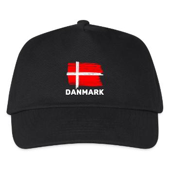 Denmark with national flag - Kids’ Baseball Cap - black - Front