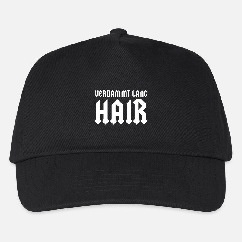 Heavy Metal Rockmusik Lange Haare Spaß Geschenk - Kinder Basecap - Schwarz