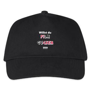 Do you want to watch movie ?? - Kids’ Baseball Cap - black - Front