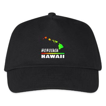 Hawaii Honolulu avec carte / cadeau carte - Casquette de baseball Enfant - noir - Devant