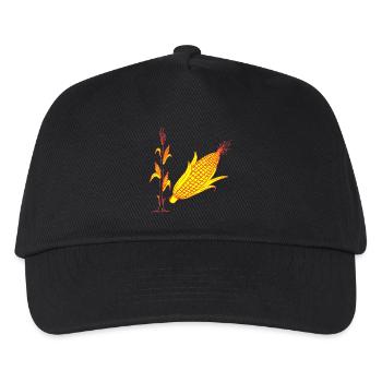 Corn cob plant harvest thanksgiving growing construction - Kids’ Baseball Cap - black - Front