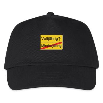 Minderjährig Volljährig - Kinder Basecap - Schwarz - Vorne