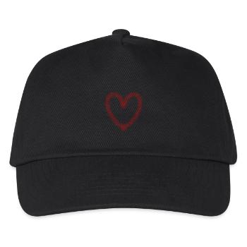 cœur - Casquette de baseball Enfant - noir - Devant