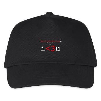 i Love you, Mathe Liebe - Kinder Basecap - Schwarz - Vorne