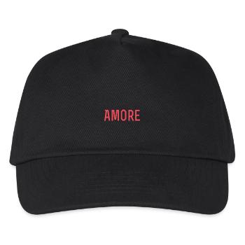 Amore Statement shirt - Kinder Basecap - Schwarz - Vorne