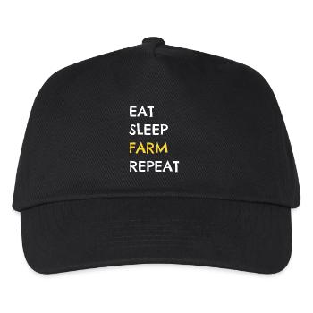 Landwirtschaft - Kinder Basecap - Schwarz - Vorne