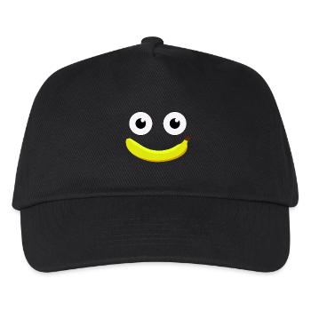 Die Banane - Kinder Basecap - Schwarz - Vorne