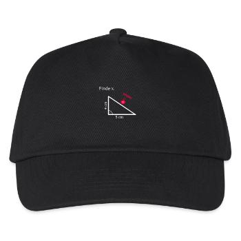 Finde x Mathe Dreieck - Kinder Basecap - Schwarz - Vorne