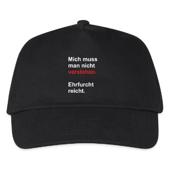 mich muss man nicht verstehen - Kinder Basecap - Schwarz - Vorne