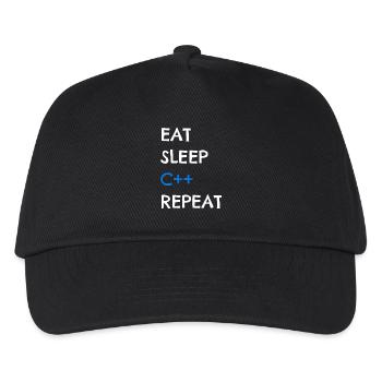 C++ - Kids’ Baseball Cap - black - Front