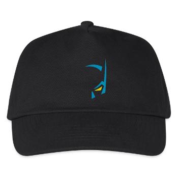 Superheld Maske - Kinder Basecap - Schwarz - Vorne