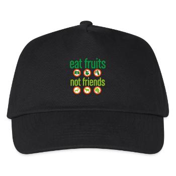 Veganer Vegetarier Tierschutz Geschenkidee - Kinder Basecap - Schwarz - Vorne
