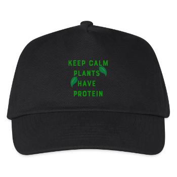 Veganer Vegetarier Tierschutz Geschenkidee - Kinder Basecap - Schwarz - Vorne