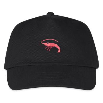 pink red shrimp - Kids’ Baseball Cap - black - Front