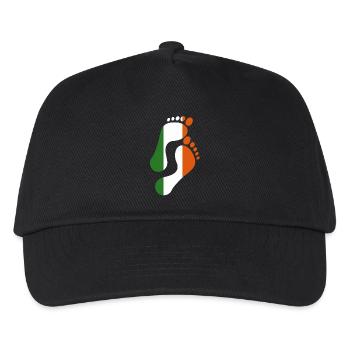 Ireland Flag Footprint - Kids’ Baseball Cap - black - Front