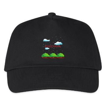 Game over Gaming Geschenk Zocker Konsole Mario PC - Kinder Basecap - Schwarz - Vorne
