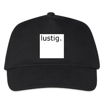 lustig - Kinder Basecap - Schwarz - Vorne