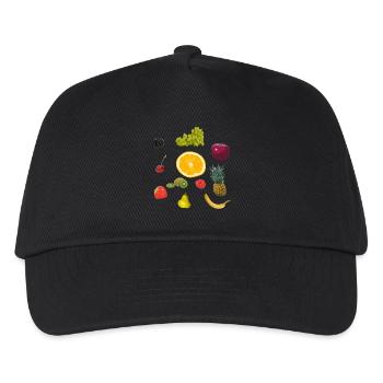 fruits - Casquette de baseball Enfant - noir - Devant