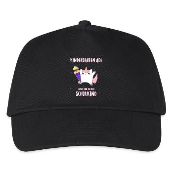 Caticorn Schulkind - Kinder Basecap - Schwarz - Vorne