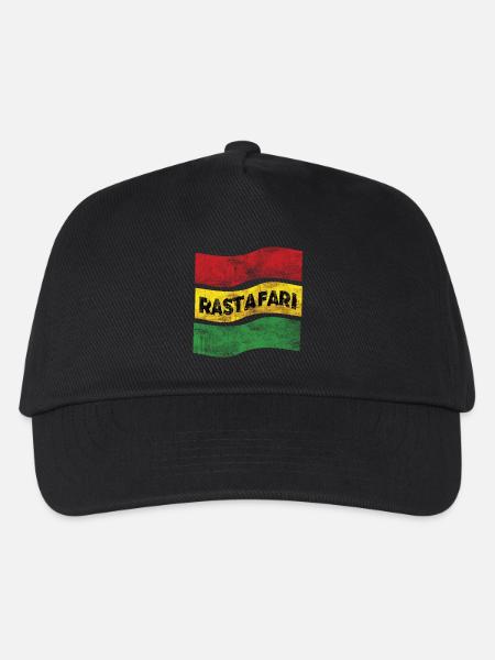 Rastafari Fahne - Kinder Basecap - Schwarz